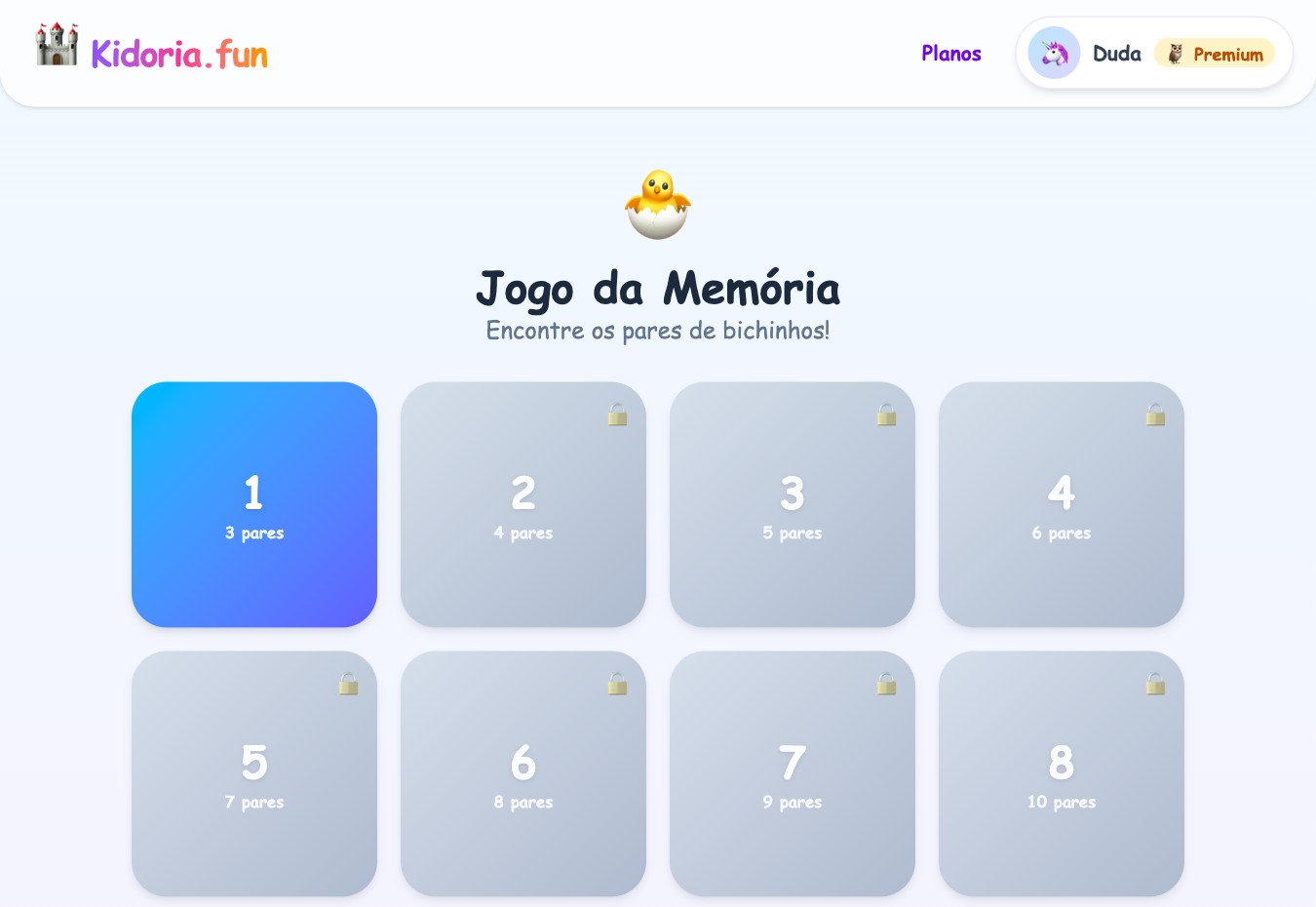 Jogo da Memória — captura de tela 2